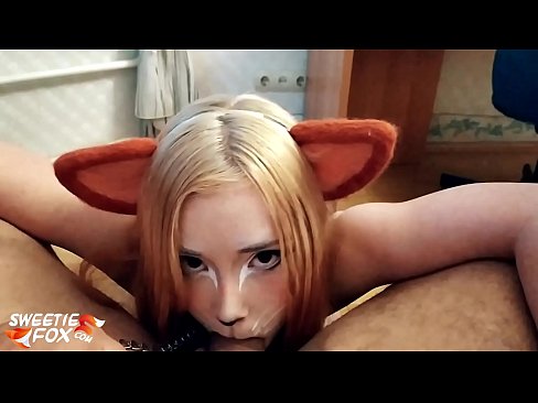 ❤️ Kitsune schlucken Dick a kum an hirem Mond Häre Porno bei eis ❌️❤